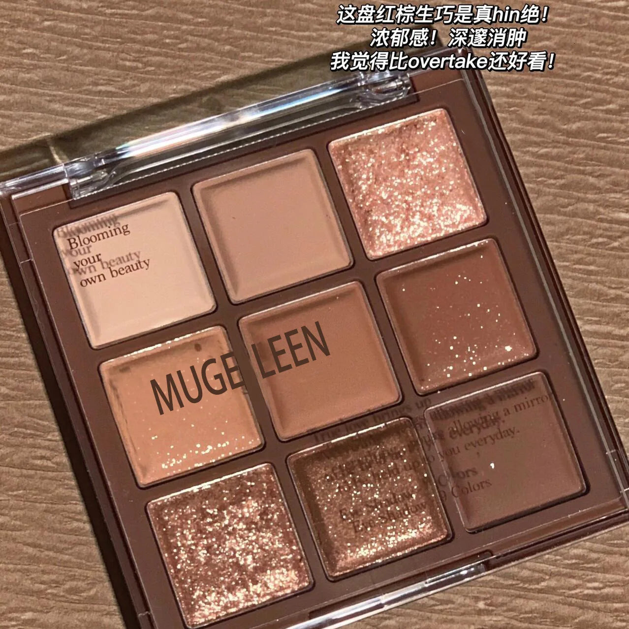 Nine-color chocolate eye shadow plate