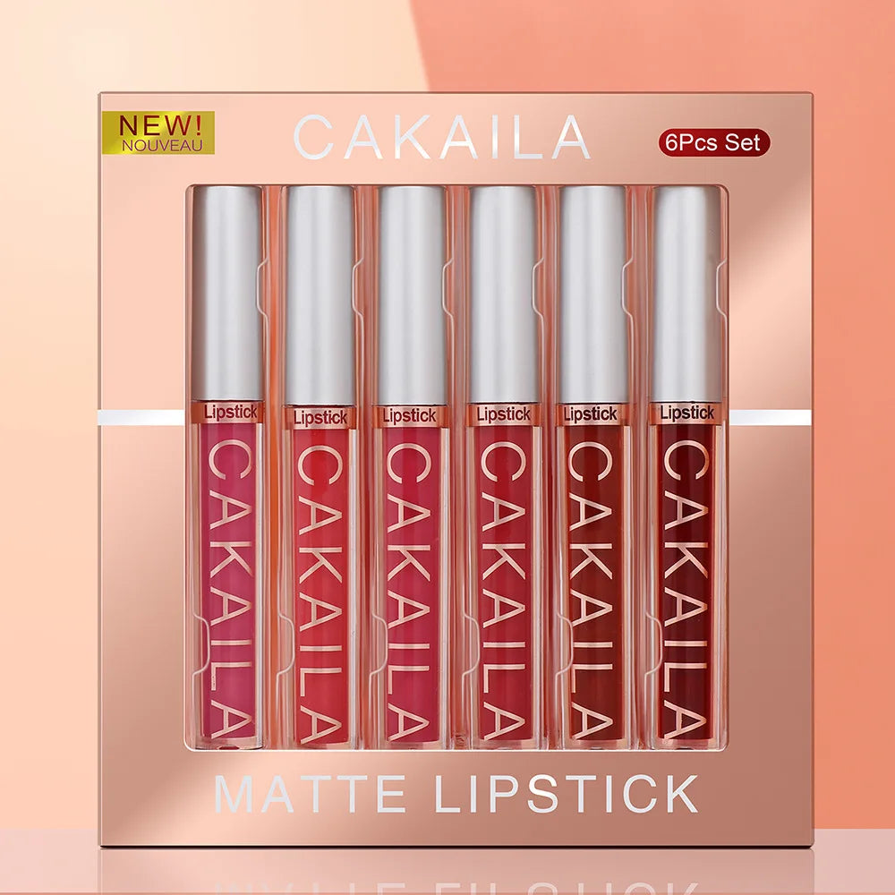 -Color Lip Gloss Lipstick Set Liquid Matte Velvet