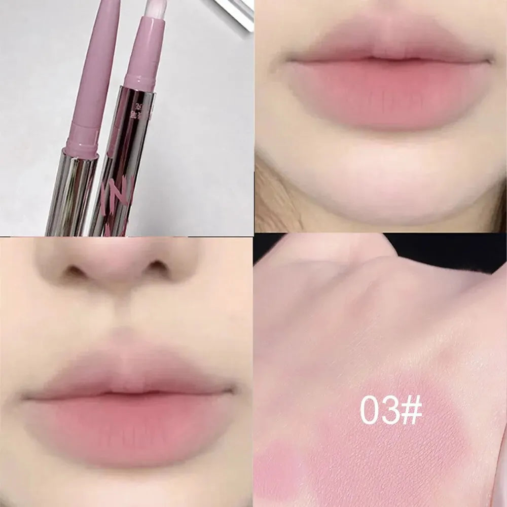 Nude Lip Liner with Lip Brush  Korean Style Lip Makeup