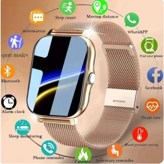 Smart watch for android phone.1.44 inch color screen full touch bluetooth call smart watch