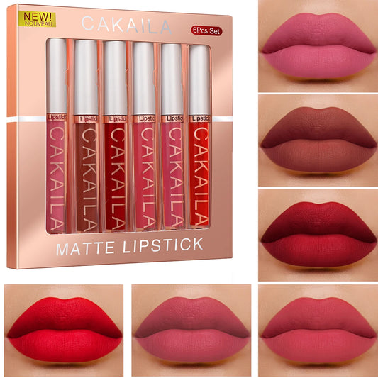 -Color Lip Gloss Lipstick Set Liquid Matte Velvet