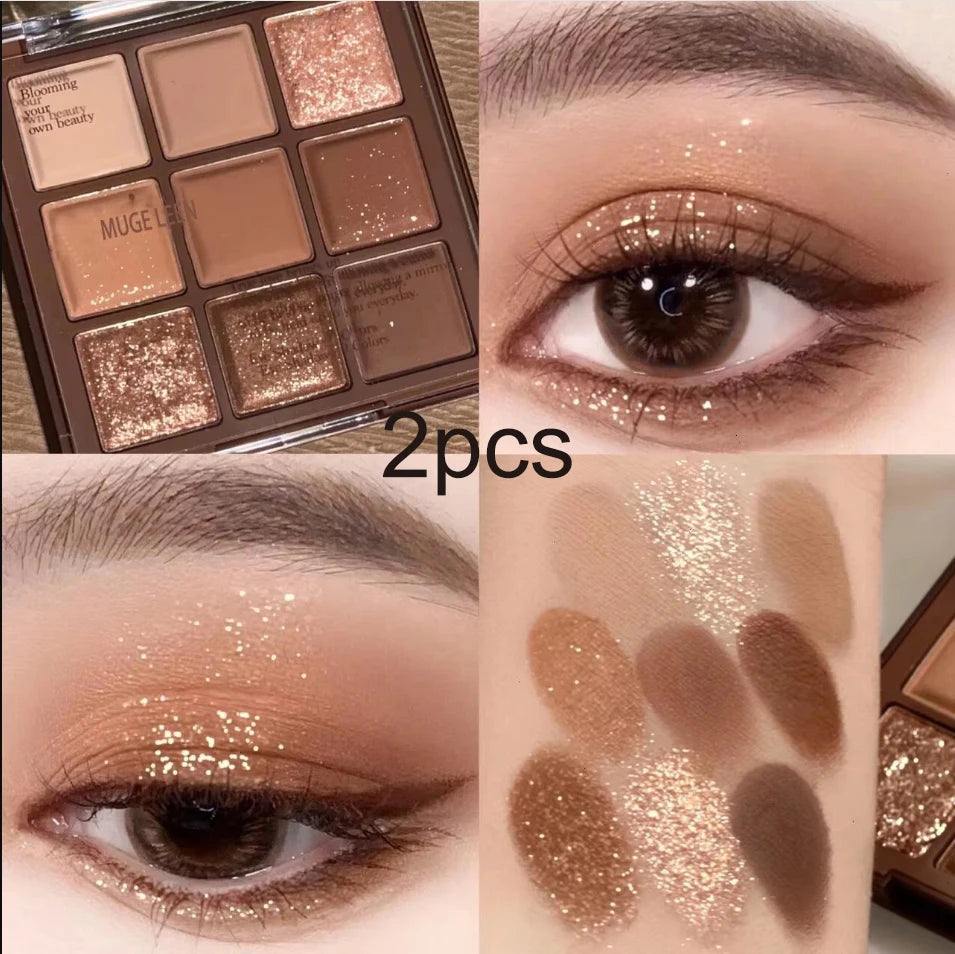 Nine-color chocolate eye shadow plate