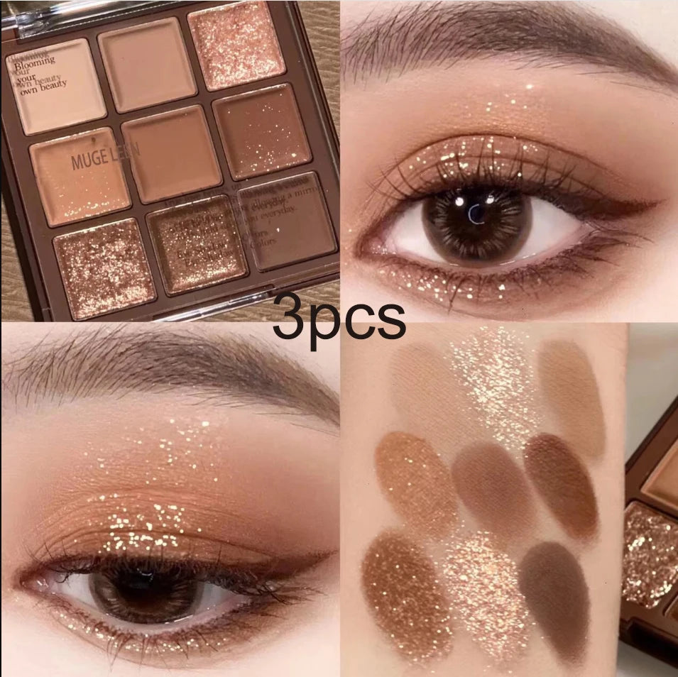 Nine-color chocolate eye shadow plate
