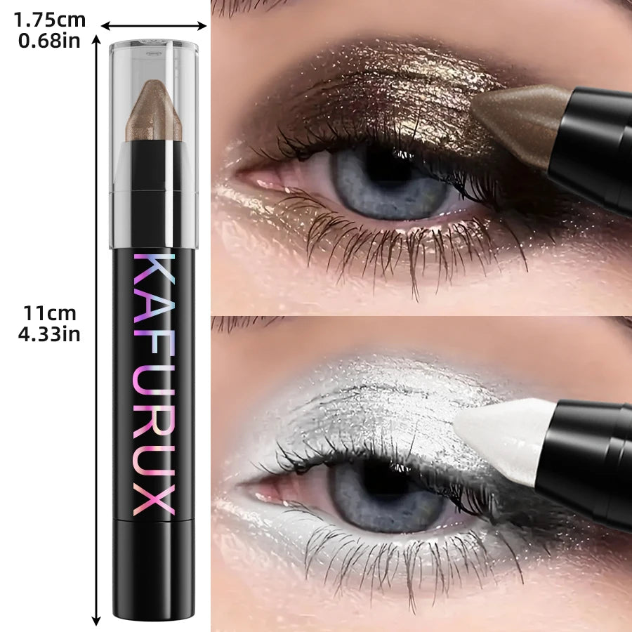 24 Colors Pearlescent Glitter Eyeshadow Eyeliner Pencil Waterproof Matte