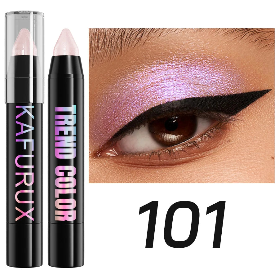 24 Colors Pearlescent Glitter Eyeshadow Eyeliner Pencil Waterproof Matte