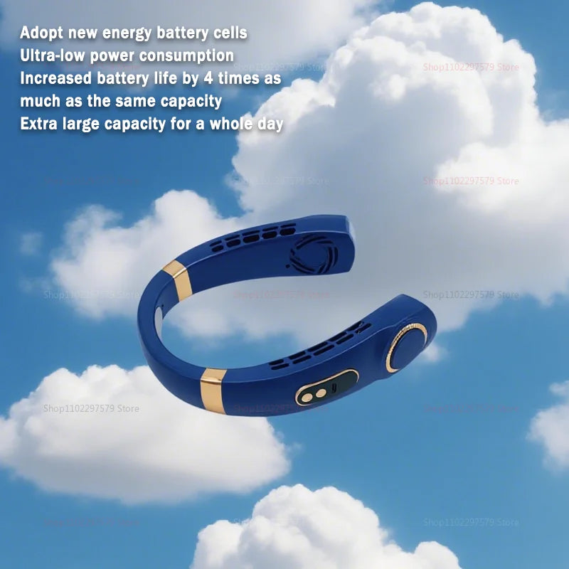 Bladeless Turbo Neck Fan Rechargeable Portable