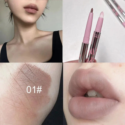 Nude Lip Liner with Lip Brush  Korean Style Lip Makeup