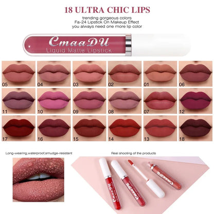 Sexy Long Lasting Velvet Matte Lip Gloss Liquid Lipstick Lip Makeup