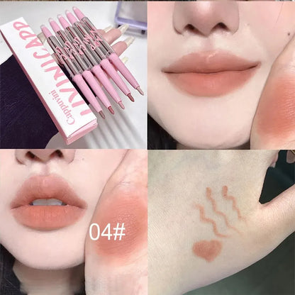 Nude Lip Liner with Lip Brush  Korean Style Lip Makeup