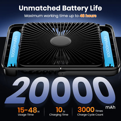 D4 Portable Desk Fan Rechargeable 20000mAh