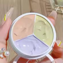 Makeup Three Color Concealer Spot Acne Print Repair Foundation Dark circles are not easy to stick powder