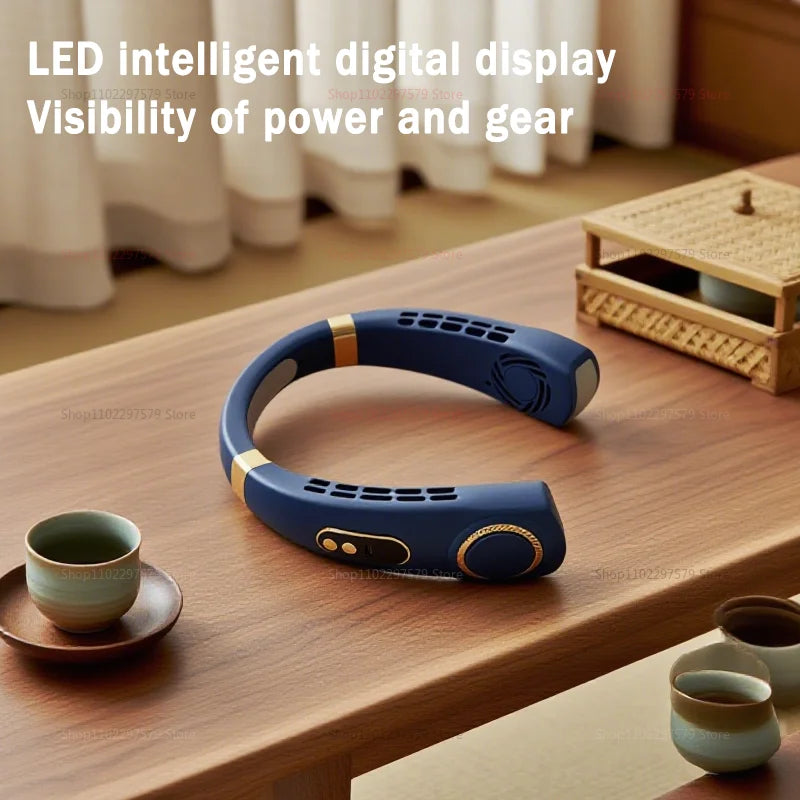 Bladeless Turbo Neck Fan Rechargeable Portable