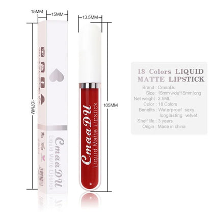 Sexy Long Lasting Velvet Matte Lip Gloss Liquid Lipstick Lip Makeup