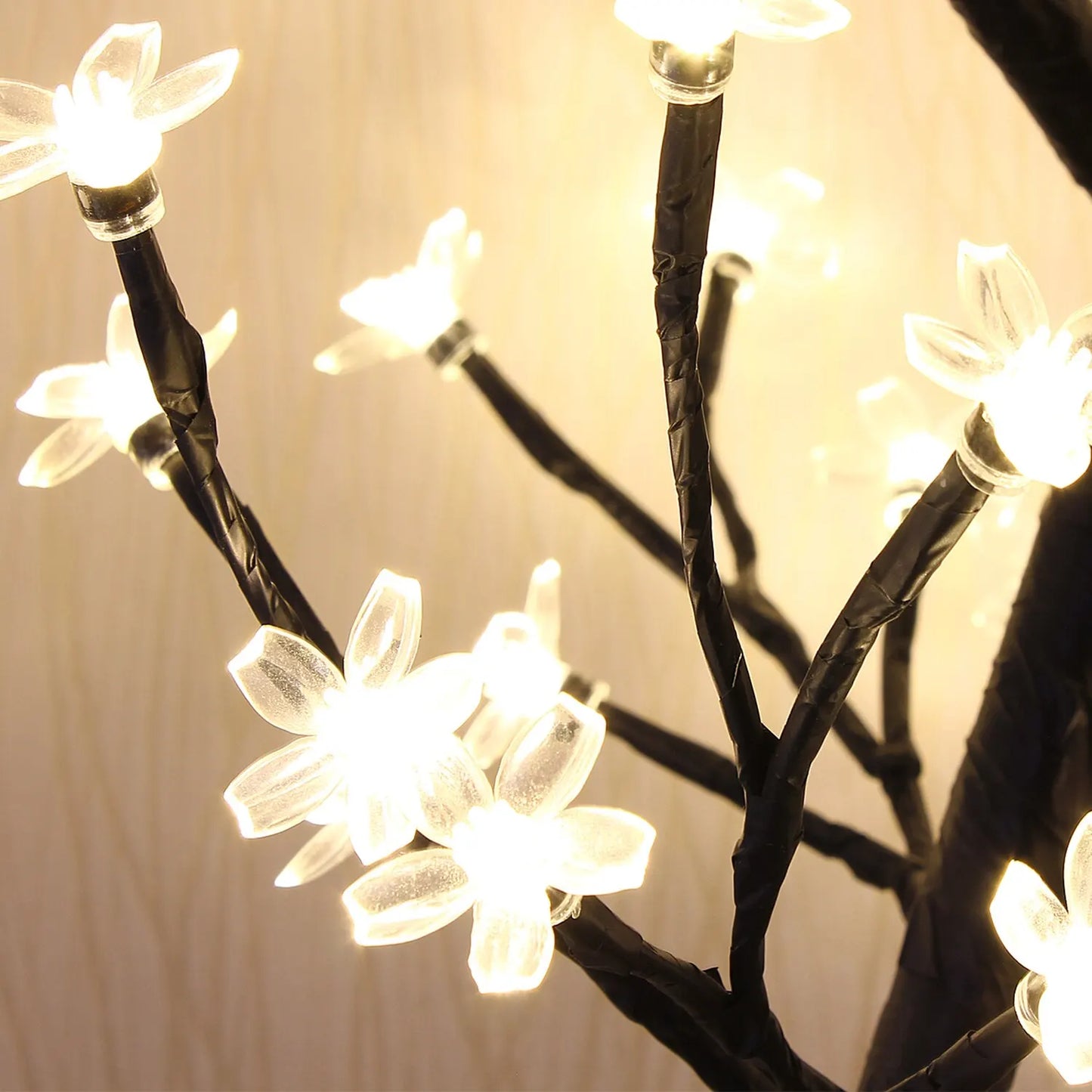 Cherry Blossom Tree Light,17inch 40LED Lighted Tabletop Artificial Flower