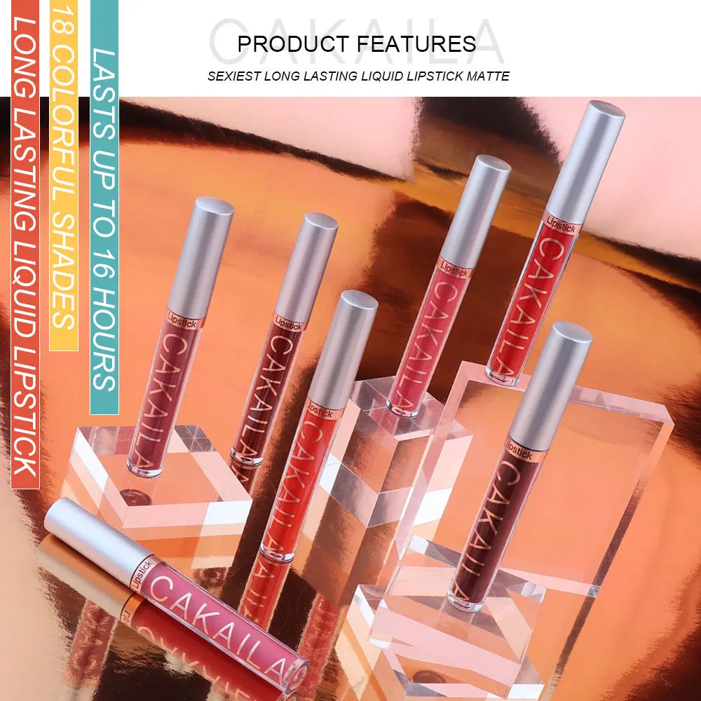 -Color Lip Gloss Lipstick Set Liquid Matte Velvet