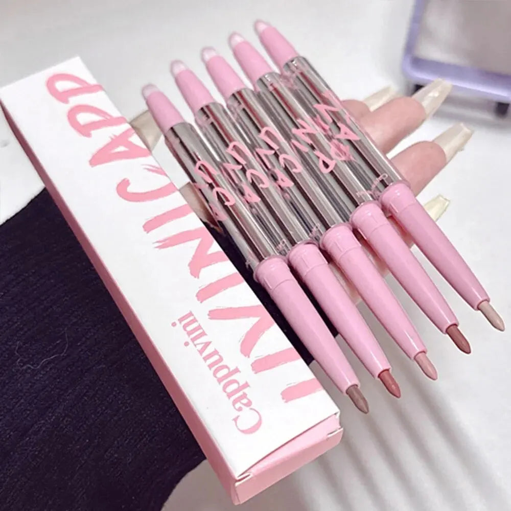 Nude Lip Liner with Lip Brush  Korean Style Lip Makeup