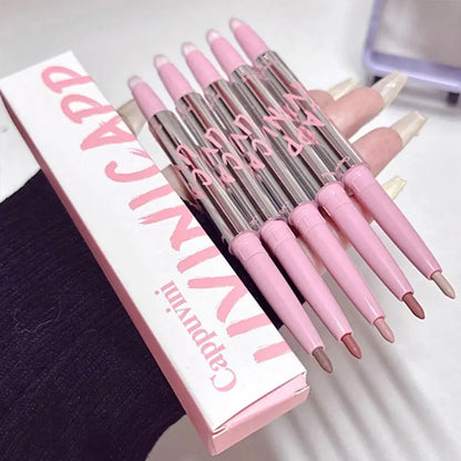 Nude Lip Liner with Lip Brush  Korean Style Lip Makeup