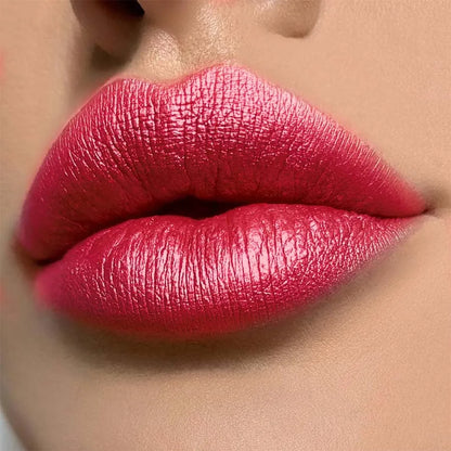 Red Metallic Lipstick Glitter Lip   Waterproof Lips Makeup Moisturize