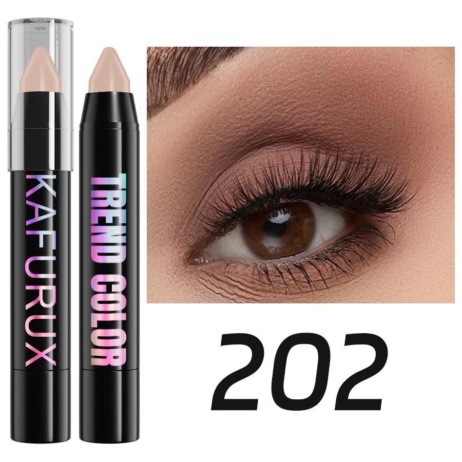 24 Colors Pearlescent Glitter Eyeshadow Eyeliner Pencil Waterproof Matte