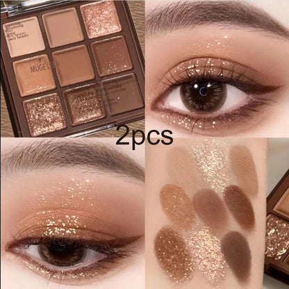 Nine-color chocolate eye shadow plate