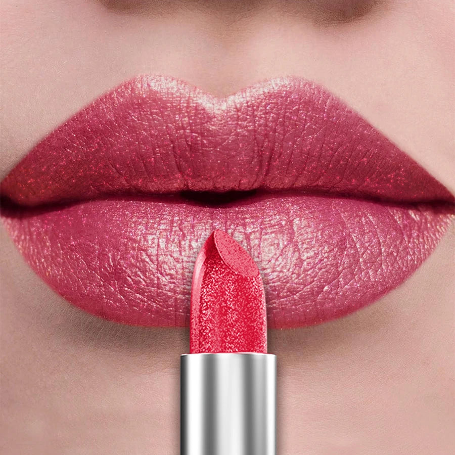 Glitter Shiny Metallic Lipstick Pearlescent Lip Tint, Matte Lip Makeup