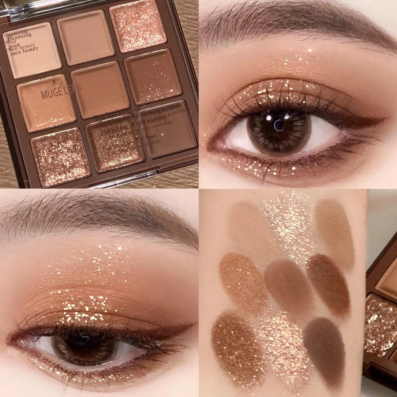 Nine-color chocolate eye shadow plate
