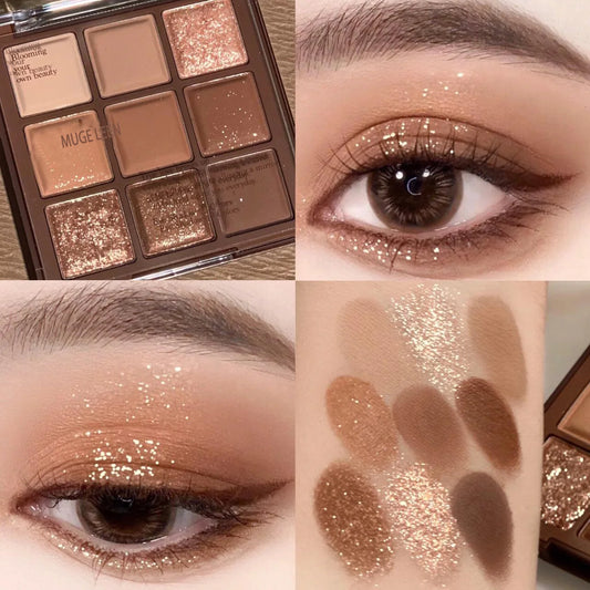 Nine-color chocolate eye shadow plate