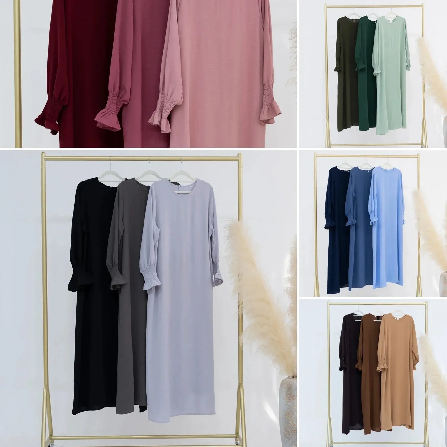 Muslim Abaya for Women Crepe Islamic Clothing Dresses