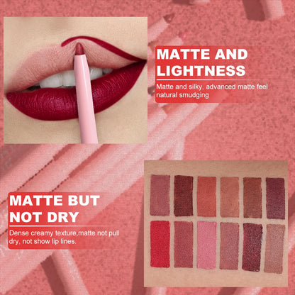 6pcs Lip Liner Pen Set Long-Lasting, Waterproof Sweatproof,