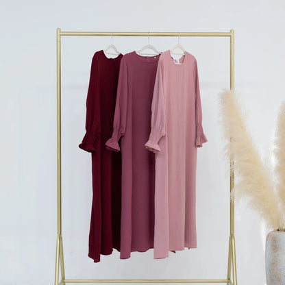 Muslim Abaya for Women Crepe Islamic Clothing Dresses