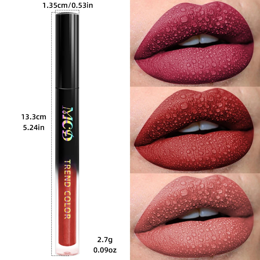 19  color Matte Velvet Lip Gloss Waterproof Liquid Lipstick