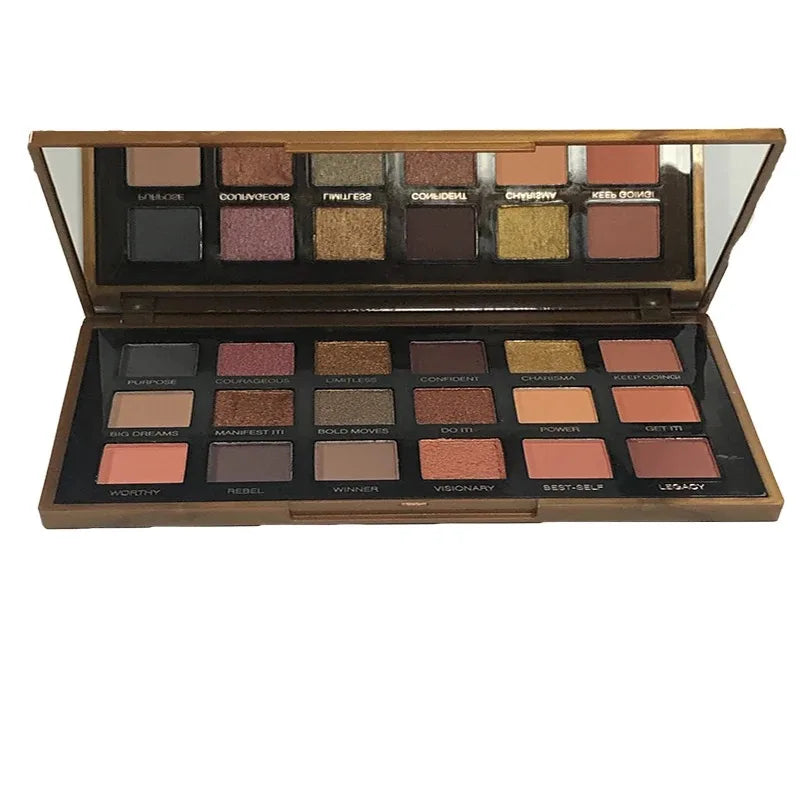 18-Color Eyeshadow Palette – Matte & Glitter,