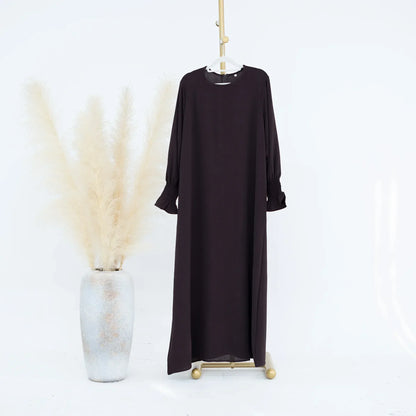 Muslim Abaya for Women Crepe Islamic Clothing Dresses